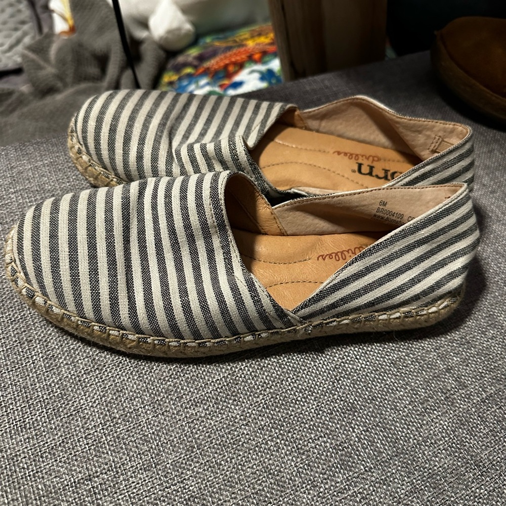 Born Striped Espadrilles - Blue and White